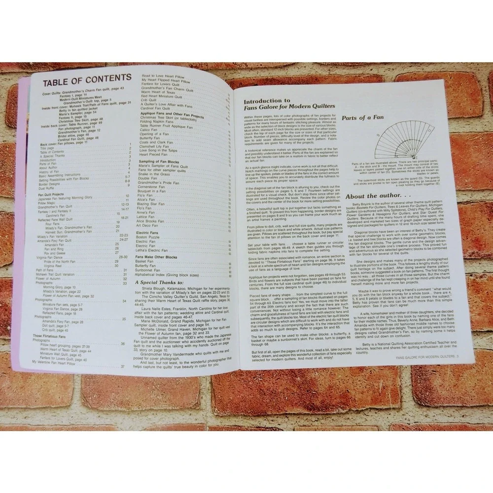 Fans Galore‎ for Modern Quilters Betty Boyink Vtg 1987 Quilting Booklet 1980s